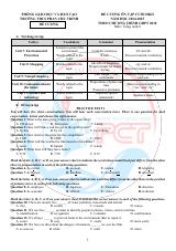 Đề cương ôn tập Học kì 2 Tiếng Anh 8 năm 2024–2025 trường THCS Phan Chu Trinh (Hà Nội)